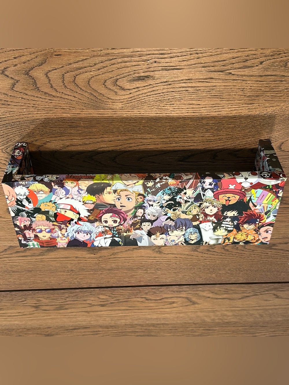 Handmade Anime Collage Shelf 13.75 in Floating Wall Shelf Decor Display